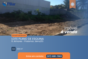 Lote de Esquina com 354m² em Praiamar