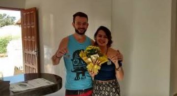 Dia de entrega da casa para os proprietários. Casa Construída em Recanto dos Profetas - Serra E.S.